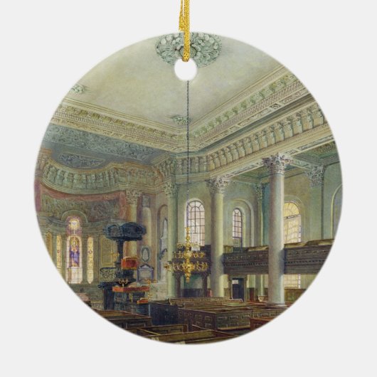 St Paul, Deptford (w/c auf Papier) Keramikornament (Hinten)