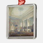 St Paul, Deptford (w/c auf Papier) Silbernes Ornament (Links)