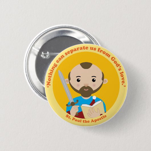 St Paul der Apostel Button (Vorne & Hinten)