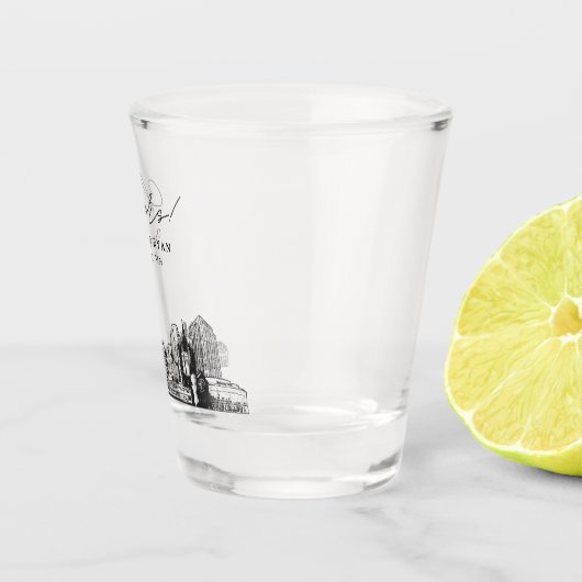 St. Paul Gastgeschenk Hochzeit Personalisiert Chee Schnapsglas (Rechts)