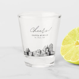 St. Paul Gastgeschenk Hochzeit Personalisiert Chee Schnapsglas