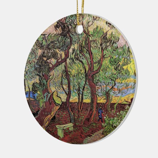 St. Paul Hospital und Garten von Vincent van Gogh Keramikornament (Links)