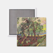 St. Paul Hospital und Garten von Vincent van Gogh Magnet (Vorderseite/Rückseite)