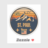 St. Paul, Iowa Aufkleber (Blatt)