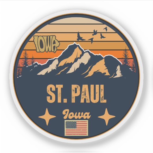 St. Paul, Iowa Aufkleber (Vorderseite)
