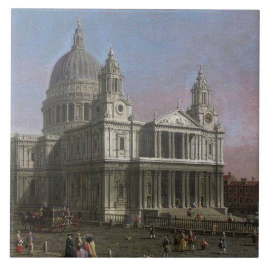 St Paul Kathedrale, 1754 (Öl auf Leinwand) Fliese (Vorderseite)
