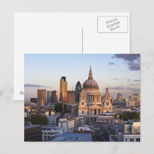 St Paul Kathedrale Postkarte (Vorne/Hinten)