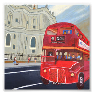 St.Paul-Kathedrale und London Bus Foto Vergrößerun