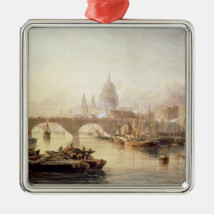 St Paul Kathedralen-und London-Brücke Silbernes Ornament