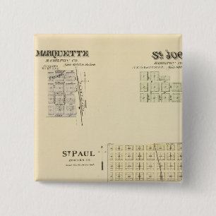 St. Paul, Marquette und St. Joe, Nebraska Button