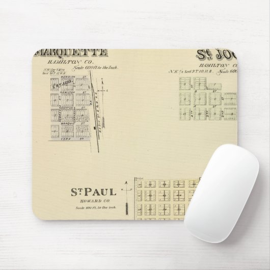 St. Paul, Marquette und St. Joe, Nebraska Mousepad (Mit Mouse)
