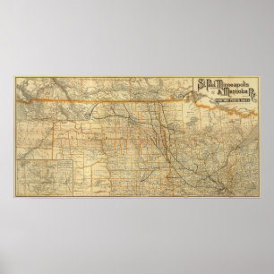 St Paul, Minneapolis and Manitoba Railway 2 Poster