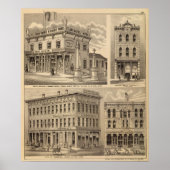 St. Paul, Minneapolis, Minnesota Lithograph Map Poster (Vorne)