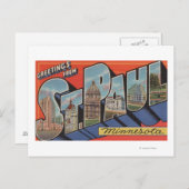 St. Paul, Minnesota - Große Buchstabenszenen Postkarte (Vorne/Hinten)