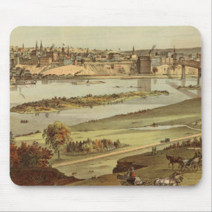St. Paul, Minnesota Lithograph 2 Mousepad