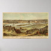 St. Paul, Minnesota Lithograph 2 Poster (Vorne)