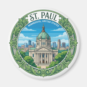 St. Paul Minnesota Reise-Souvenir Magnet