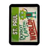 St. Paul Minnesota Robot - Funny Vintag Magnet (Vertikal)
