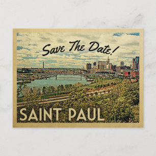 St Paul Minnesota Save the Date Vintage Postkarten