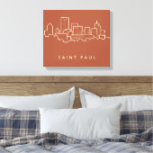 St. Paul, Minnesota Skyline Leinwanddruck (Insitu (Schlafzimmer))