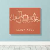 St. Paul, Minnesota Skyline Leinwanddruck (Insitu (Holzboden))