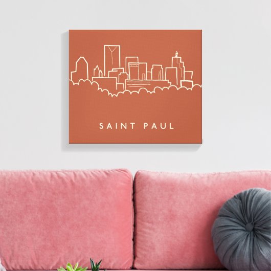 St. Paul, Minnesota Skyline Leinwanddruck (Insitu (Wohnzimmer))