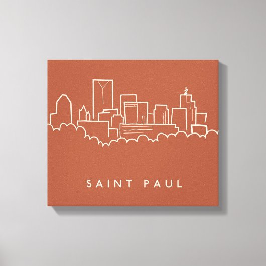 St. Paul, Minnesota Skyline Leinwanddruck (Vorderseite)