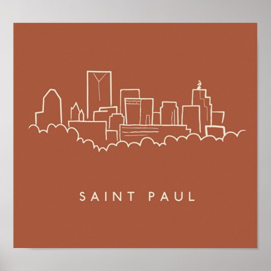 St. Paul, Minnesota Skyline Poster (Vorne)