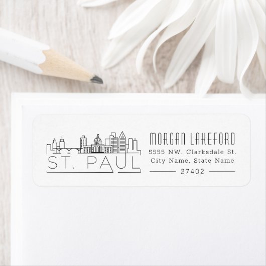 St. Paul, Minnesota Stylized Skyline (Insitu)