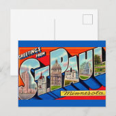 St Paul MN Grüße Postkarte (Vorne/Hinten)