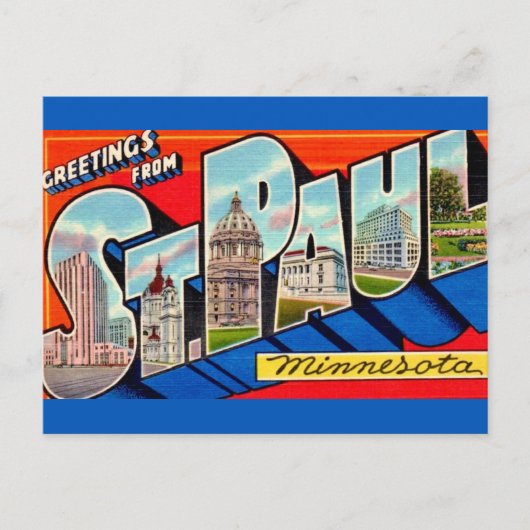 St Paul MN Grüße Postkarte (Vorderseite)