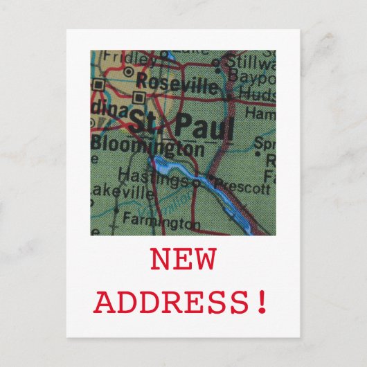 St Paul New Address-Ankündigung Ankündigungspostkarte (Vorderseite)