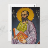 St. Paul Orthodox Icon Postkarte (Vorne/Hinten)