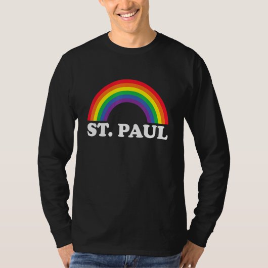 St Paul Rainbow LGBTQ Gay Pride Lesbians Queer T-Shirt (Vorderseite)