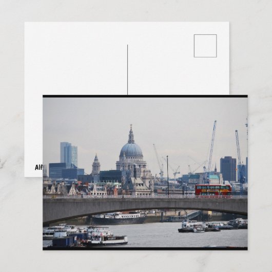 St. Paul‘s und die Themse Postkarte (Vorne/Hinten)