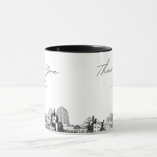 St. Paul Sketch Simple Custom Wedding Coffee Tasse (Zentrum)