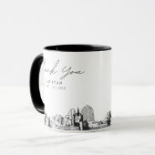 St. Paul Sketch Simple Custom Wedding Coffee Tasse (Vorderseite Links)