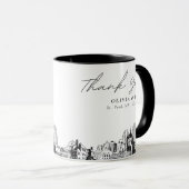 St. Paul Sketch Simple Custom Wedding Coffee Tasse (VorderseiteRechts)