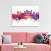 St. Paul Skyline im Aquarellhintergrund Leinwanddruck (Insitu (Wohnzimmer))