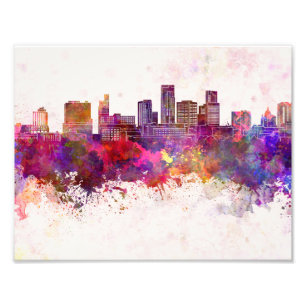 St_. Paul skyline im Watercolor background Fotodruck