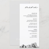 St. Paul Skyline Modern Wedding Dinner Menu Menükarte (Vorne/Hinten)