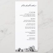 St. Paul Skyline Modern Wedding Dinner Menu Menükarte (Vorderseite)