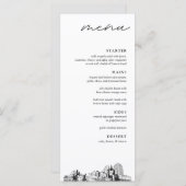 St. Paul Skyline Wedding Dinner Menu Menükarte (Vorne/Hinten)