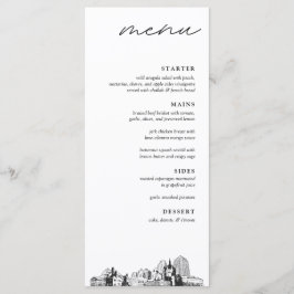 St. Paul Skyline Wedding Dinner Menu Menükarte