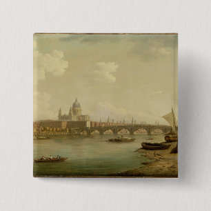 St Paul und Blackfriars Brücke, London, c.1770- Button