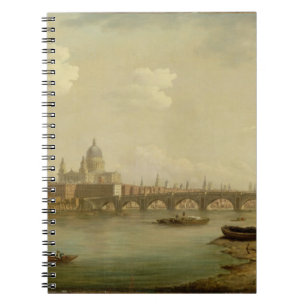 St Paul und Blackfriars Brücke, London, c.1770- Notizblock