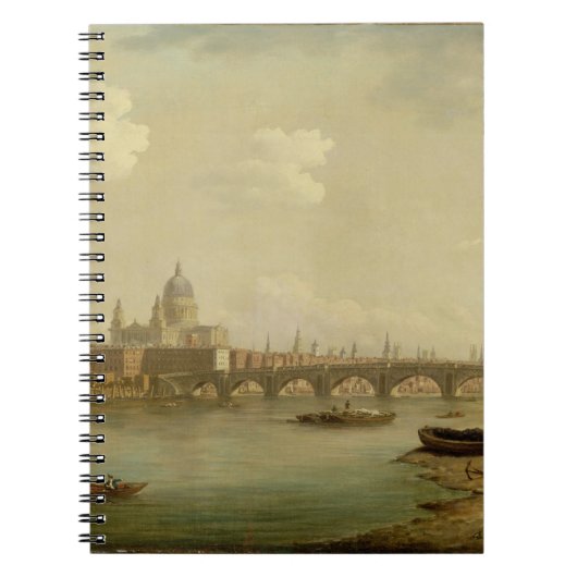 St Paul und Blackfriars Brücke, London, c.1770- Notizblock (Vorderseite)