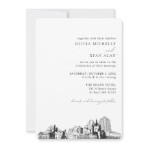 St. Paul Wedding Elegant Skyline Einladung