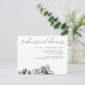 St. Paul Wedding Elegantes Probe Dinner Begleitkarte (Stehend Vorderseite)