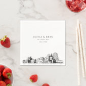 St. Paul Wedding Minimalistisch Paper Serviette (Beispiel)